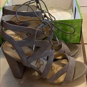 Sam Edelman Gray lace up sandal. Size 8.5.